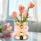 ONXE Tulpen-Kristallblumenlampe, 3 Farben Nachtlicht mit unendlich dimmbarer Helligkeit und USB-Ladefunktion, kleines Nachtlicht, Nachttischlampe, Tischlampe für Schlafzimmer, Wohnzimmer