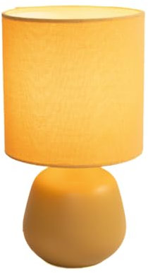Luxus Tischlampe Amsterdam - Gelb - H28xØ15 - Armatur E14 - Keramik - Tischlampe Schlafzimmer - Tischlampe Wohnzimmer - Schreibtischlampe
