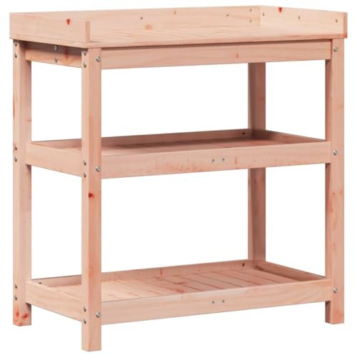 Genérico Tavolo da piantare con ripiani in legno Douglas 82,5x45x86,5 cm, wenjingqi-832435