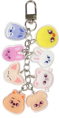 Ubephant Cartoon Schlüsselanhänger, Cartoon Anhänger Schlüsselanhänger, Schlüsselanhänger Zubehör Spiel Requisiten Rucksack Pandent Geschenke Keychain für Kinder