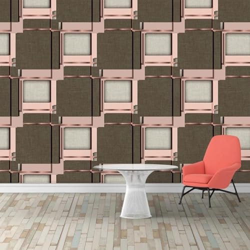 MIXUEXUNLU Wandbild Tapete Nordic Tuch Streifen Farbe 3D kreative Kunst Wandmalerei Wohnzimmer Schlafzimmer