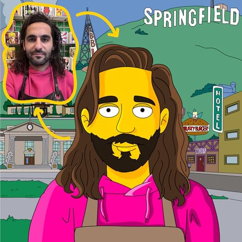 Ramontic Design Dibujo Personalizado Estilo Simpsons. Regalo Original Y Divertido. Retrato Hecho Mano. Imprimir En Papel Fotográfico, Taza, Libreta, Gorra, Hoja De Aluminio, Bolsa De Tela