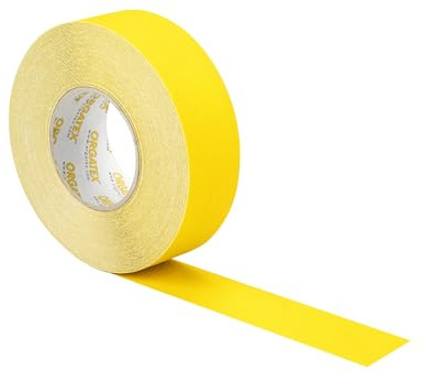 ORGATEX Antirutschband UniversalGrip, 18 m x 50 mm, Gelb | Robustes Antirutschband; R13; selbstklebend; für Treppen und Laufwege
