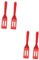 Cabilock 2 Sätze Schaufel Küchenmaschiene Kochgeschirr Cookrings Cookware Cooker Antihaft-spachtel Mini-spachtel Küchenwender Aufschlag Küchenhelfer Steakspatel Kieselgel Rot 2 Stück * 2