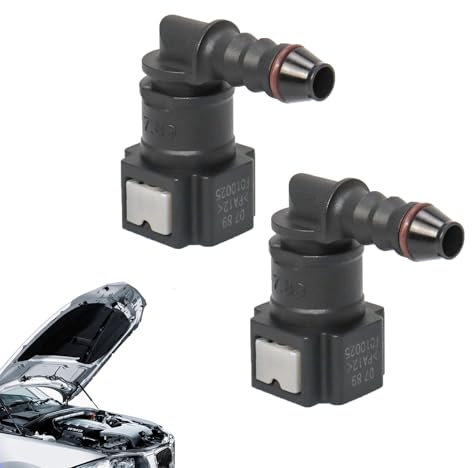 Bavooty Raccord Durite Essence, Connecteur de Tuyau de Carburant de Voiture, 7.89mm ID6, Coude Femelle, Tuyau de Ligne de Carburant, Raccord Rapide, 1 Pièce