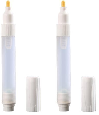 2 Pcs Empty Paint Markers Refillable Painting Pen 5mm Round Head Fillable Paint Marker Clear Acrylic Paint Marker