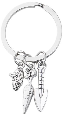 Guqqeuc Gardening Gardeners Gifts for Plant Lovers Mum Dad Birthday Gifts for Gardeners Sister Brother Garden Gift for Wife Girlfriend Garden Keyring Gift for Women Men Gardening Keychain Presents