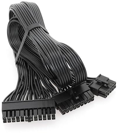FIRSTXIU 18AWG 10Pin+18Pin to 24Pin Modular Power Adapter Cable for EVGA Power Supply G+ G2 G3 P2 T2 GS Series