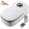 Faisseur de Chats à Puce, mangeoire chronométré 48H pour Chats, 350 ML de Chip en Plastique Sec/Humide, Nourriture détachable pour intérieur, Gris