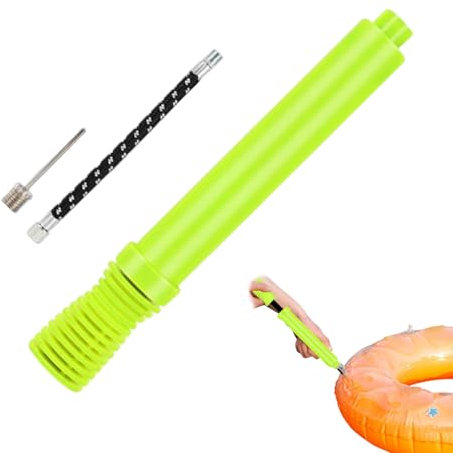 Two-Way Ball Pump with Needle Storage - Portable Double Action Hand Inflator | Includes Air Needle & Extension Hose | Suitable for Basketball, Football, Volleyball, Rugbby & Sports Balls