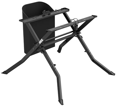 SKIL 1301 AA BT1E1301AA Table de sciage (pour scies de table, largeur de support de 80 cm, jusqu'à 200 kg, transport et rangement faciles, avec sac à poussière de 20 l, artisanat, accessoires d'outils