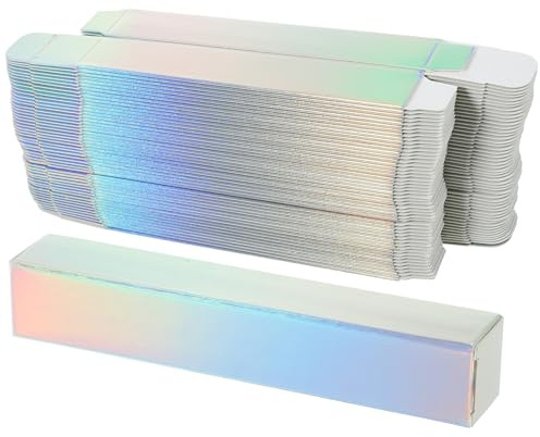 Yardenfun Lippenstift Verpackungskartons 50 Stück Leichte und Elegante Papierboxen aus Aluminiumfolie für Lipgloss und Lippenbalsam für Reisen und Schönheitsstudios