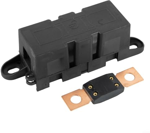 Robuster Sicherungshalter für Mega-Typ 12/24 V für Automobil- und Marine-Anwendungen, unterstützt 60 bis 500 Ampere Flachsicherungen, inklusive sicheren M8-Bolzenbolzen (350 A)