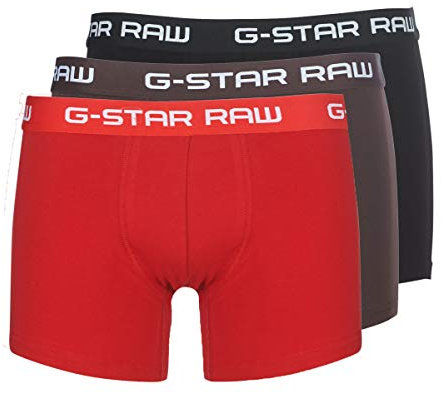 G-STAR RAW Herren Classic Trunk Color 3-Pack, Mehrfarben (dk Flame/deep Bordeaux/Black D05095-2058-8527), L