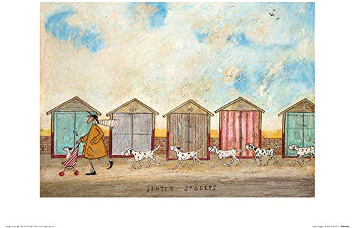 Sam Toft Spotty Joggers 30 x 40cm Kunstdruck, Mehrfarbig