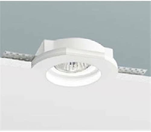 INCASSO A SCOMPARSA TOTALE ISTALLAZIONE IN SOFFITTO DI CARTONGESSO CORPO IN GESSO TONDO GU10 9107