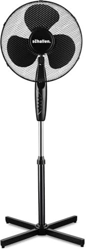 Air Cooling Fan – Quiet, Powerful Cooling for Home & Office, Energy Efficient, Adjustable Speed Settings, Portable Design (Black, 16 Pedestal Fan)