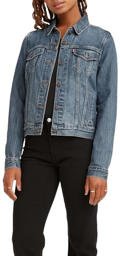 Levi's Women's Original Trucker Denim jacket, Soft As Butter Dark, L