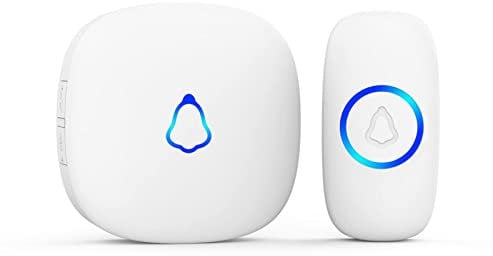 SECRUI Wireless Doorbell, Plug in Waterproof Operating at 1,000 Feet Long Range Cordless Battery Operated Doorbell with 58 Chimes 5 Volume Levels LED Light Easy Install for Home, School, Office-White