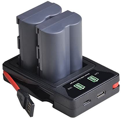 PowerTrust 2-Pack 2650mAh BP-511 BP-511A Battery and LED USB Dual Charger for Canon 50D, EOS 5D, EOS 20D 40D 300D 10D 30D 40D 50D G6 G5 G3 G2 G1