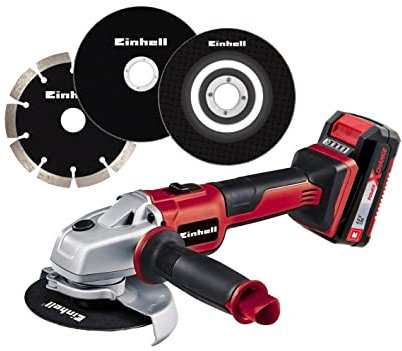 Happy People 41766 - Einhell Kids Axxio Winkelschleifer mit 3 auswechselbaren Schleifscheiben, abnehmbarer Griff, austauschbare Batterieeinheit Werkzeug für Kinder mit Soundeffekten