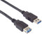 PremiumCord Cable de Extensión USB 3.0 de 0,5m, Cable de Datos Superspeed ​​De hasta 5 Gbit/s, Cable de Carga, Conector USB 3.0 Tipo A, 9 Polos, 3X Apantallados, Color Negro, Longitud 0,5m