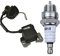 Pocketbike Zündspule 49ccm Dirt Bike Zündstecker Quad Magnetzündung + Zündkerze