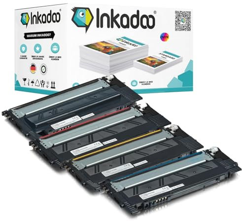 Inkadoo Toner für Samsung CLT-P406C/ELS / C406 / SU375A Multipack Xpress SL-C 460 FW CLP-365 W Xpress C 460 460 W CLX-3305 FN Tonerkartusche, Tonerpatronen, Drucker Toner