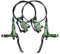 ThinkTop Bike 4 Piston Hydraulic Disc Brake, CNC Machining MTB Bicycle Oil Pressure 4 Piston Driving Brake Caliper, Left (Front) 800/Right (Rear) 1400mm (Green)