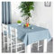 EHOMERY Tischdecke Baumwolle Polyester Tischtücher Abwaschbar Einfache Volltonfarbe Wachstuchtischdecke Karo Meterware Stoff Tisch Decken Blau Grau Tischschutz Dekoration 68X68Cm