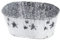 3 STK Pflanzschale Metall Jardiniere Welle grau Weiss Sterne Weihnachten st14 Zinkschale Weihnachtsdeko Stern oval Metallschale Pflanzschalen Zink Schalen Blumentöpfe