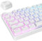 surmen Pudding Keycaps PBT Double Shot Keycaps XDA Profile for Cherry Gateron MX Switches Mechanical Keyboard (White)