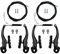 Hmseng 2 Pairs Bike Brakes, Universal Complete V Bike Brakes Set, Mountain Bike Replacement for Most Bicycle,Road Bike Brakes Cables with Front Back Wheels -Black