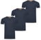 riverso Tshirt Herren Regular Fit RIVLenny 3er Pack Set Rundhals Kurzarm Sommer Tee Shirt leichte Baumwolle Flammgarn Einfarbig Blau 4XL, Größe:4XL, Farbe:Navy