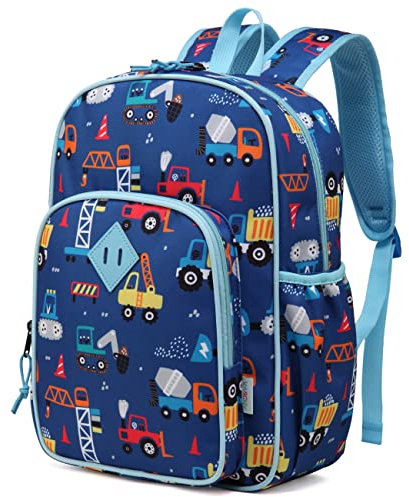 VASCHY Leichter Rucksack für Jungen und Mädchen, 11,5 l, wasserabweisend, mit reflektierendem Brustgurt, mit elastischen Flaschentaschen, für Kindergarten, Bauwagen, Tagesrucksack