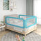 INLIFE Kleinkind-Bettschutzgitter Blau 150x25 cm Stoff,2.82kg,10211