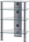 HiFi-Schrank mit 4 Regalen, transparente Gläser/graues Gehäuse, Ref. 2140-RC.