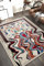 Ouyattle Teppich, waschbar, schmelzend, Retro, orientalisch, 10,2 x 15,2 cm, niedriger Flor, dünn, weich, abstrakt, gewellt, flippig, Tribal, traditionell, antiker Südwestlicher Teppich für Küche,