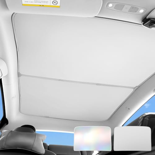 Glasdach Sonnenschutz Kompatibel mit Tesla Model Y, 2er-Set Auto Glasdach Sonnenblende mit UV Wärmeisolierung Abdeckung, Sonnenschutz Auto Glasdach für 2020 2021 2022 2023 2024 Model Y