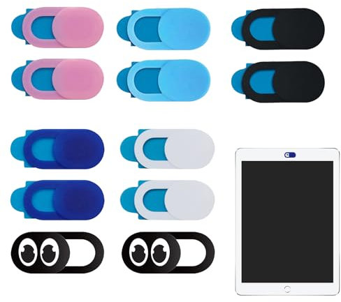 12 Pezzi Copri Webcam,Webcam Cover,Copri Webcam Slider Copertura Webcam Ultra Sottile Camera Cover per Laptop, PC, Computer Portatile,Phone, Tablet,Noteboook MacBook Pro, MacBook Air, iMac, iPad