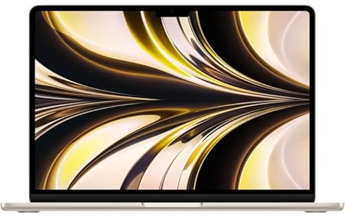 2022 Macbook Air avec une puce Apple M2 (13-pouces, 8GB RAM, 256GB SSD Stockage) (QWERTY English) Lumière Stellaire (Reconditionné)