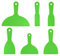 6 Pièces Couteau à Mastic, Spatules Plastique, Outil de Grattoir de Peinture pour Décalcomanies, Papier Peint, Pâtisserie Voiture - 1/2/3/4/6/8 Pouces (vert)