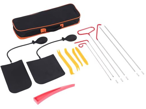 Kopinma Juego de Herramientas de Apertura de Puerta de Coche, 14 Unidades, con Pinza de Alcance y Bolsa de Aire, de Puerta, Palanca, cuñas de Emergencia, Kit de desmontaje para Abrir