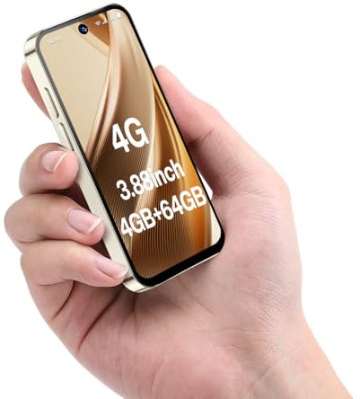 YOHOPE 4G Unlocked Mini Smartphone - Schermo HD 3.88”, Dual SIM Dual Standby, Batteria 1950mAh, Face ID - Ideale per bambini e studenti come cellulare di backup (bianco avorio-4G)