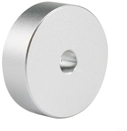 Estabilidad adecuada del diseño de aluminio del accesorio de tocadiscos de 45 RPM (plata)
