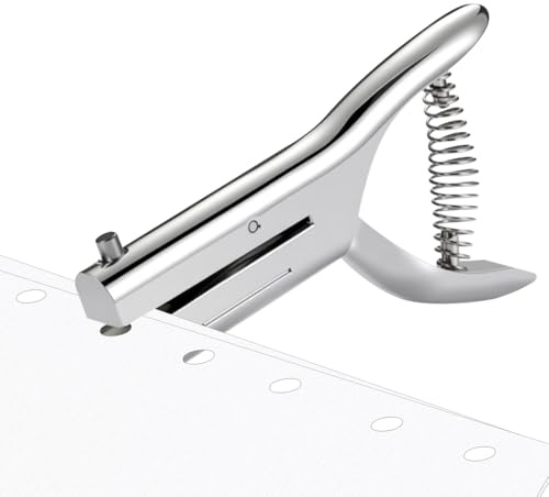 Vunanvu Lochzange Papier Stanzer Rund 6mm, Handgeführte Einzellochstanze Lochdurchmesser Locher Einzelloch Single Hole Punch Lochstanzer Papier Handlocher Lochzange für Kartons Prüfplaketten DIY