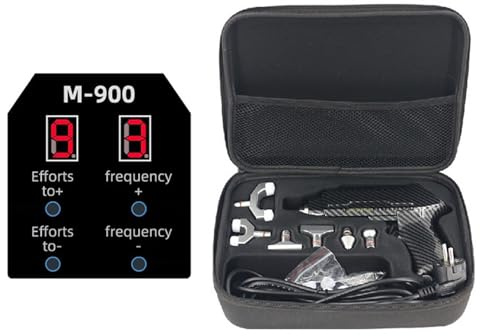 Masajeador quiropráctico eléctrico, herramienta activadora con cabezales de pistola intercambiables para ajuste de espalda, masaje calmante y alivio de puntos de acupuntura