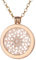 Morella Halskette Damen Gold 70 cm Edelstahl mit Amulett und Coin 33 mm in Schmuckbeutel Sonnenornament