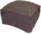 Eckiger Strick Pouf Puff 60cm extra Hochwertig inklusive Füllung | Sitzkissen Sitzpouf Sitzpuff Bailee Braun | Hocker Sitzhocker Fusshocker Strickhocker | Bodenkissen aus Baumwolle Grob gestrickt