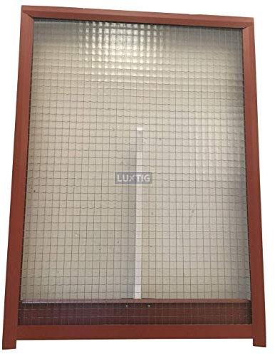 Ricambi per lucernari - Cupola/Vetro e telaio retinato/Vetro e telaio temperato - Luxtig cm 45x60 (Ricambio Telaio e vetro retinato - Rosso Mattone)